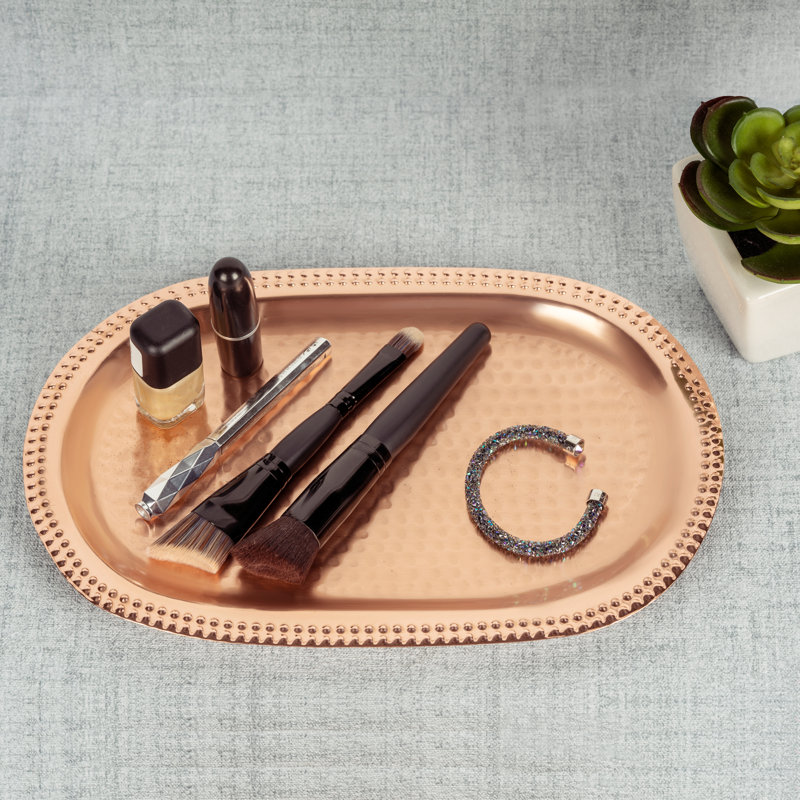 House of Hampton® Mandurah Hammered Copper Bathroom Accessory Tray